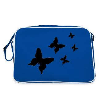 Butterflies - Retro Bag - blue/white - Back