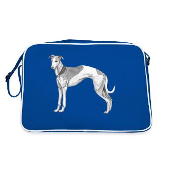 Whippet - Retro Bag - blue/white - Back