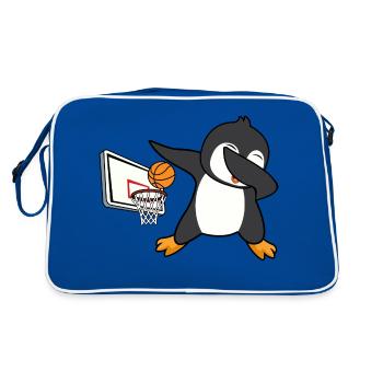dab dabbing pingouin basket cool enthousiaste - Sac Retro - bleu/blanc - Dos