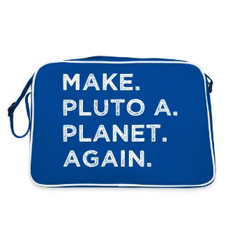 telescope funny sayings astronomy lovers - Retro Tasche - Blau/Weiß - Hinten