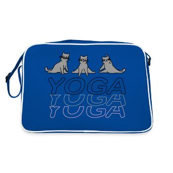 Chats de yoga - Sac Retro - bleu/blanc - Dos