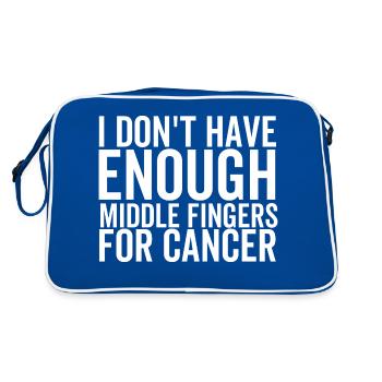Je n’ai pas assez de doigts d’honneur pour le cancer - Sac Retro - bleu/blanc - Dos