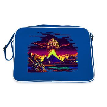 When the atomic bomb explodes in 8 bits - Retro Bag - blue/white - Back