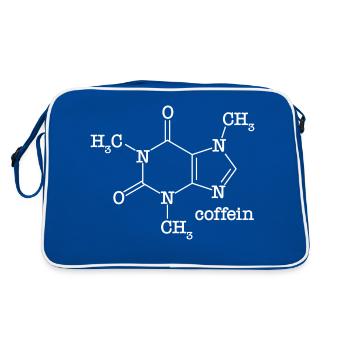 coffein - Retro Tasche - Blau/Weiß - Hinten