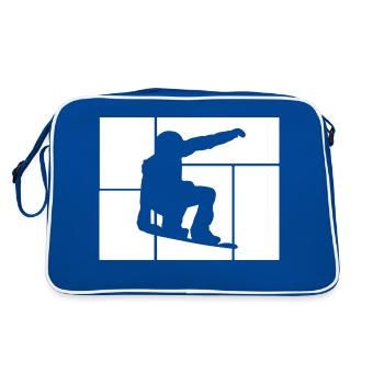 Snowboard Snowboarder - Sac Retro - bleu/blanc - Dos
