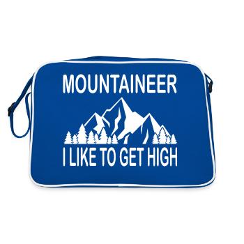 Bouldern Klettern Climbing - Retro Tasche - Blau/Weiß - Hinten
