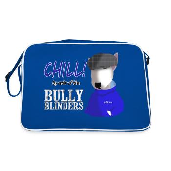 Bull Terrier Chill parodie - Sac Retro - bleu/blanc - Dos