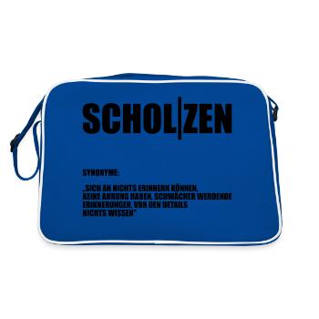 Scholzen - Retro Tasche - Blau/Weiß - Hinten