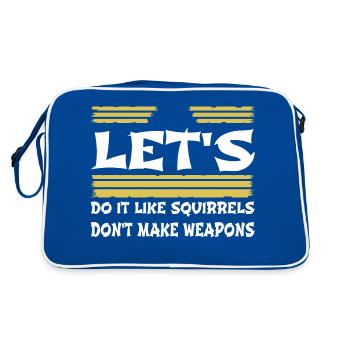 global peace peace sign gift 60s peace - Retro Tasche - Blau/Weiß - Hinten