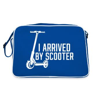 E-Scooter E-Roller Scooter - Sac Retro - bleu/blanc - Dos