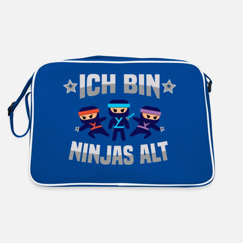 Dritter Geburtstag Kämpfer 3. Geburtstag Ninja Retro Tasche