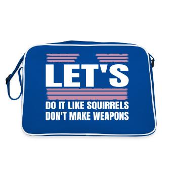 family happy birthday present idea disarmament - Retro Bag - blue/white - Back