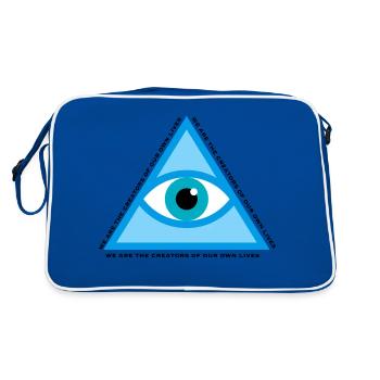 Nous sommes les créateurs de nos propres vies - Sac Retro - bleu/blanc - Dos
