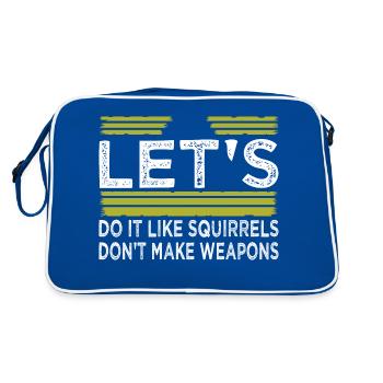 Bird Peace Movement Awesome Hippie Green - Retro Bag - blue/white - Back