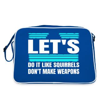 citation drôle symbole de paix génial mouvement de paix - Sac Retro - bleu/blanc - Dos