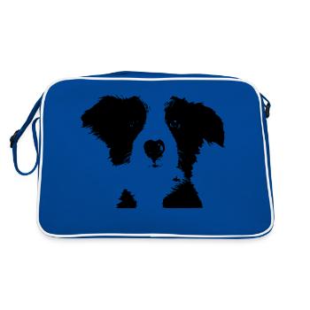 dog - Retro Tasche - Blau/Weiß - Hinten