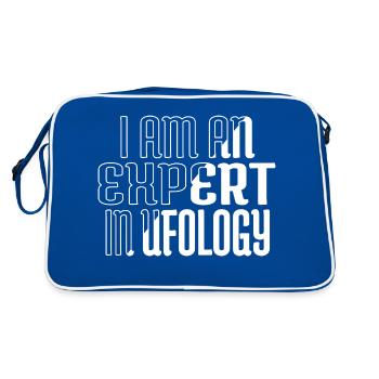 Jeu de mots extraterrestre Animal Déclaration d’enlèvement extraterrestre - Sac Retro - bleu/blanc - Dos