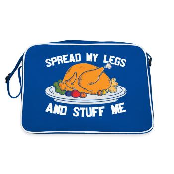 spread my legs and stuff me - Funny Turkey - Sac Retro - bleu/blanc - Dos