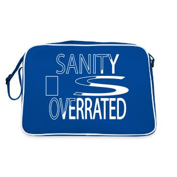 a time present idea gift idea quote love - Retro Tasche - Blau/Weiß - Hinten