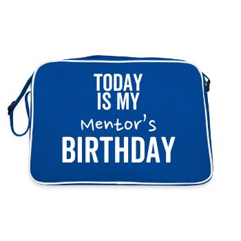 Today is My Mentor's Birthday - Retro Bag - blue/white - Back
