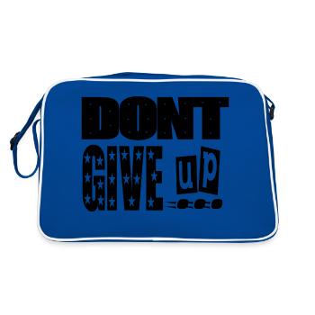 dont give up - Sac Retro - bleu/blanc - Dos