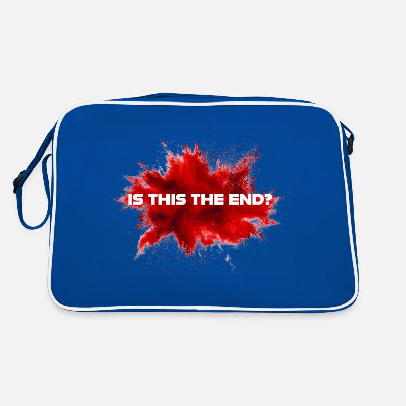 Is this the end? - Ist das, dass Ende? - Retro Tasche - Blau/Weiß