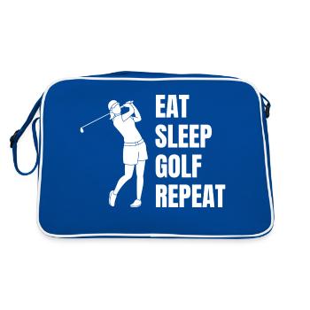 Golfer Golf Course Golf Golf Club - Retro Bag - blue/white - Back