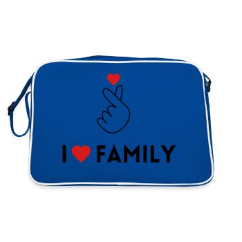 i love family - Sac Retro - bleu/blanc - Dos