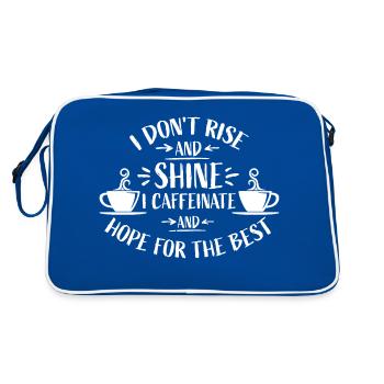 Je ne me lève pas et je brille, je caféine et j’espère blaguer - Sac Retro - bleu/blanc - Dos