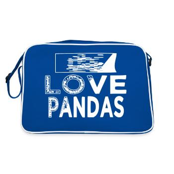 ours polaire dictons drôles panda heureux - Sac Retro - bleu/blanc - Dos