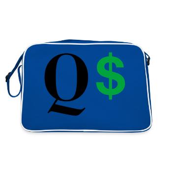 Lettre q dollar - Sac Retro - bleu/blanc - Dos
