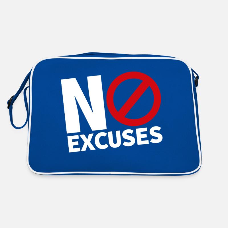 PAS D’EXCUSES blanc - Sac Retro - bleu/blanc