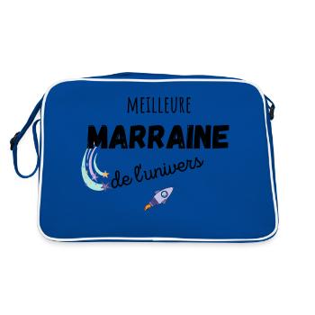 meilleure marraine de l'univers cadeau marraine - Sac Retro - bleu/blanc - Dos