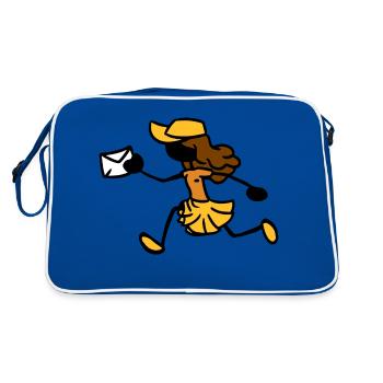 Postman Postwoman Courier - Retro Bag - blue/white - Back