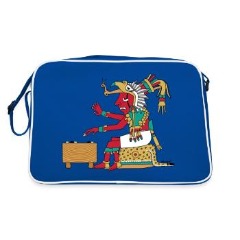Eagle Warrior spielt Go - Retro Tasche - Blau/Weiß - Hinten