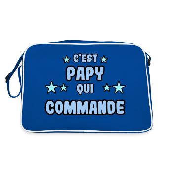C'est papy qui commande - Sac Retro - bleu/blanc - Dos