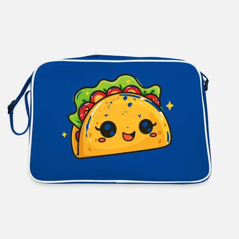 Taco mignon drôle avec visage et yeux Sac Retro