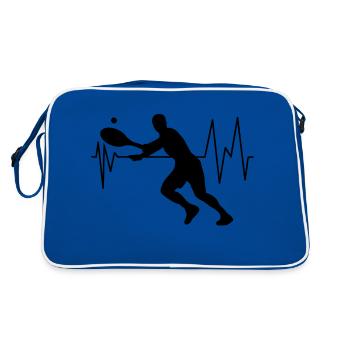 Joueur de tennis - Sac Retro - bleu/blanc - Dos