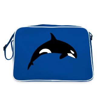 Killer Whale Orca Killer Whale - Retro Bag - blue/white - Back