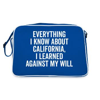 Tout ce que je sais sur la Californie, j’ai appris à nouveau - Sac Retro - bleu/blanc - Dos