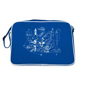 Design: Past Present - Retro Bag - blue/white - Back