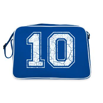 10 in white in the used look - Retro Bag - blue/white - Back