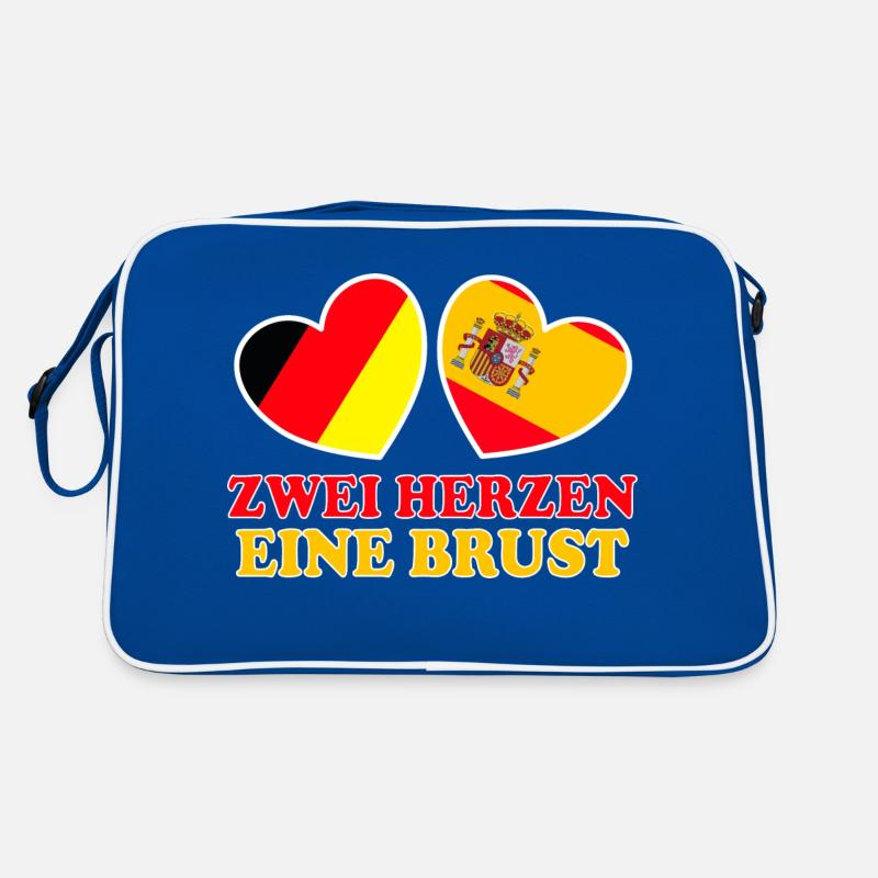 Deutschland Spanien Deutsch Spanier Retro Tasche