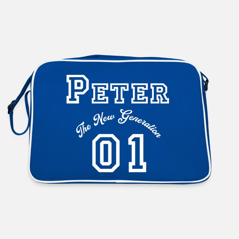 First name Peter white Retro Bag