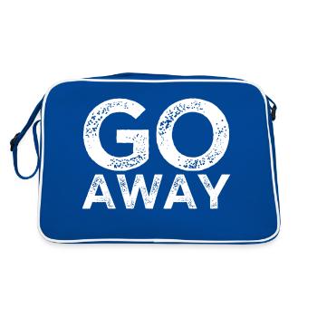 Geh weg - Retro Tasche - Blau/Weiß - Hinten