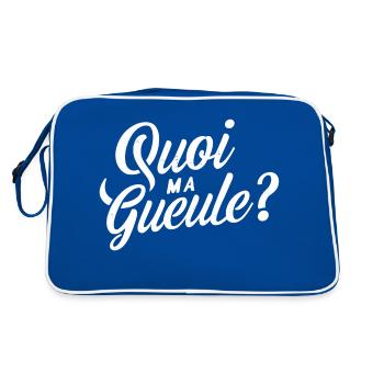 Quoi ma gueule ? - Sac Retro - bleu/blanc - Dos
