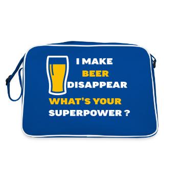 Super Pouvoirs - Bière - Sac Retro - bleu/blanc - Dos
