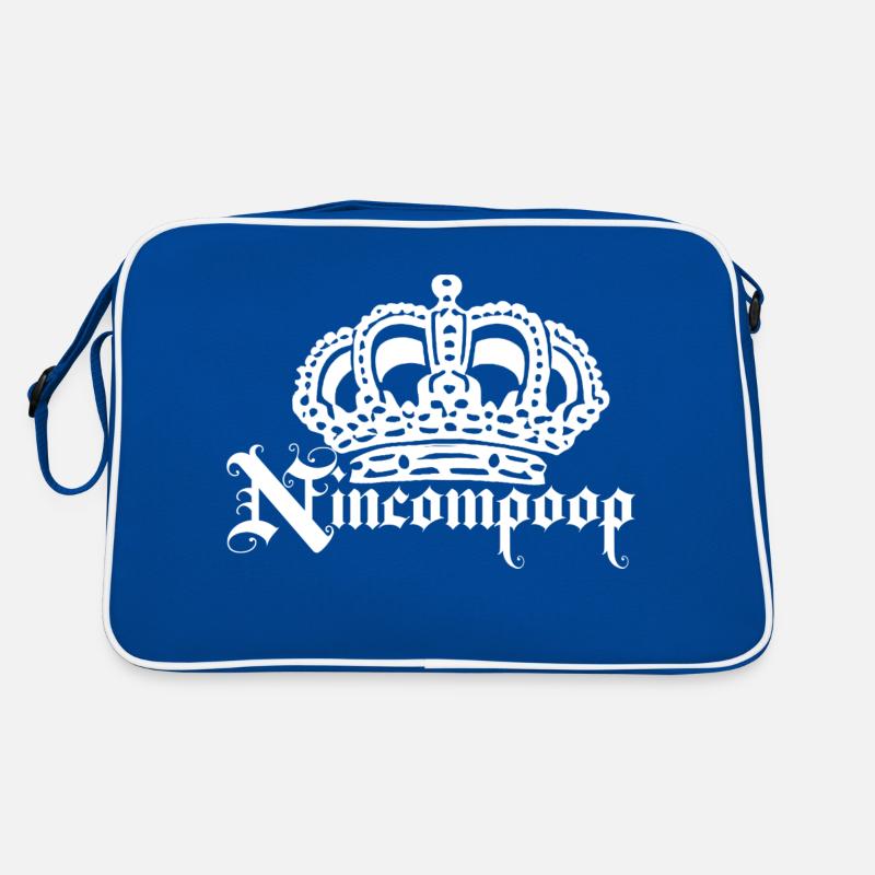 Nincompoop mit Krone - weiß Retro Tasche