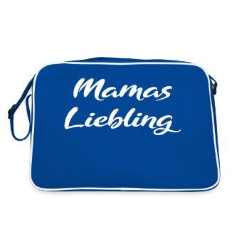 Mamas Liebling Geschenk - Retro Tasche - Blau/Weiß - Hinten