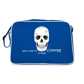 Caféine de café Crâne - Sac Retro - bleu/blanc - Dos